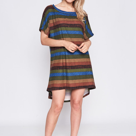 SHORT SLEEVE ROUND NECK T-SHIRT DRESS - Picture 2 of 4